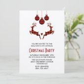 2 Uitnodiging voor kerstreindeer Jumping Rustic Pa (Staand voorkant)