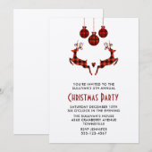 2 Uitnodiging voor kerstreindeer Jumping Rustic Pa (Voorkant / Achterkant)