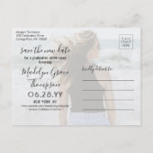 2 Uitstel foto Afstuderen Datum wijzigen Aankondigingskaart (Achterkant)