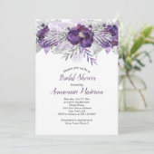 #2 Ultra Violet Lavendel Grijs Bloemen Vrijgezelle Kaart (Staand voorkant)