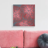 2-up Dianthus II Canvas Afdruk (Insitu (Woonkamer))