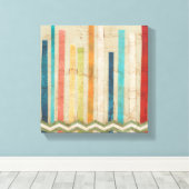 2-up papieren hekken IV Canvas Afdruk (Insitu (Houten vloer))