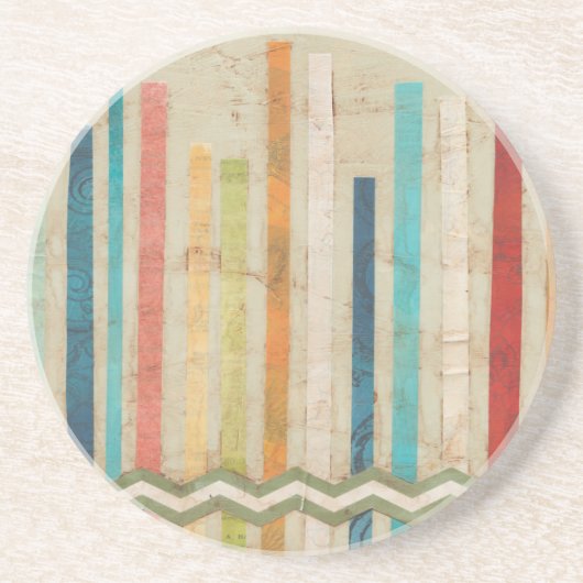 2-up papieren hekken IV Zandsteen Onderzetter (Voorkant)