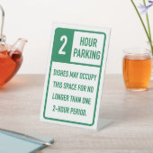 2 uur voor het parkeren reclamebord met voetstuk (Insitu)