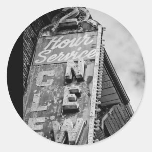 2-uurs service ronde sticker