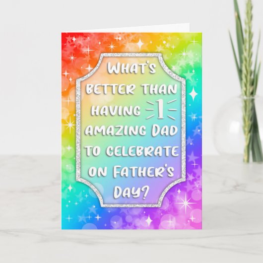 2 vaders Queer Happy Father's Day Kaart (Voorkant)