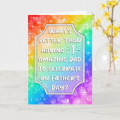2 vaders Queer Happy Father's Day Kaart (Gele Bloem)