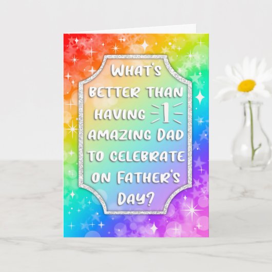 2 vaders Queer Happy Father's Day Kaart (Kleine Plant)