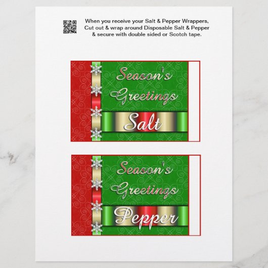 2 Vakantie Kerst Zout & Peper Strooier Verpakkinge Flyer (Voorkant)