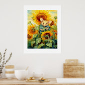 2 van 17 Zonnebloementuin Miceville Poster (Keuken)