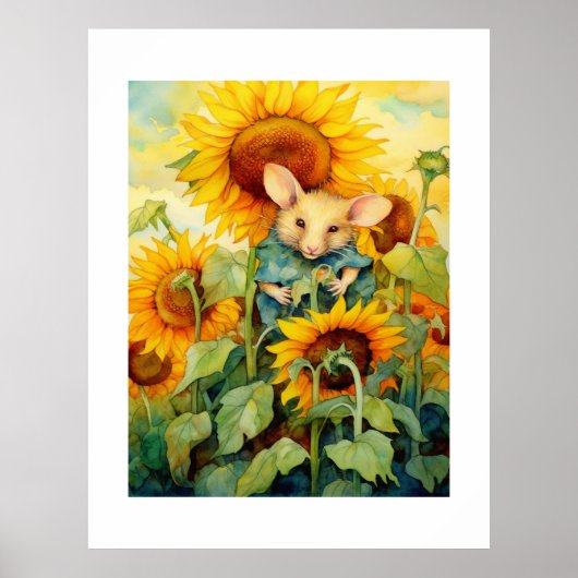 2 van 17 Zonnebloementuin Miceville Poster (Voorkant)