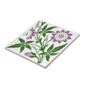 2 van 2 Sherwin Cotton Passion Flower Antiek Repro Tegeltje (Zijkant)