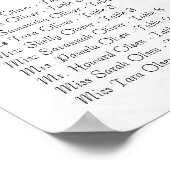 #2 van 2 zwarte witte Damaseropnameslagkaart Poster (Hoek)