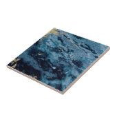 2 van 3 kobalt Blue Veined Faux Granite Tegeltje (Zijkant)