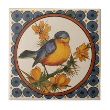 #2 van 5 Repro 1890 Doulton Lambeth Hand geschilde