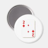 2 van Diamonds Spelen Kaart Magneet (Voorkant / Achterkant)
