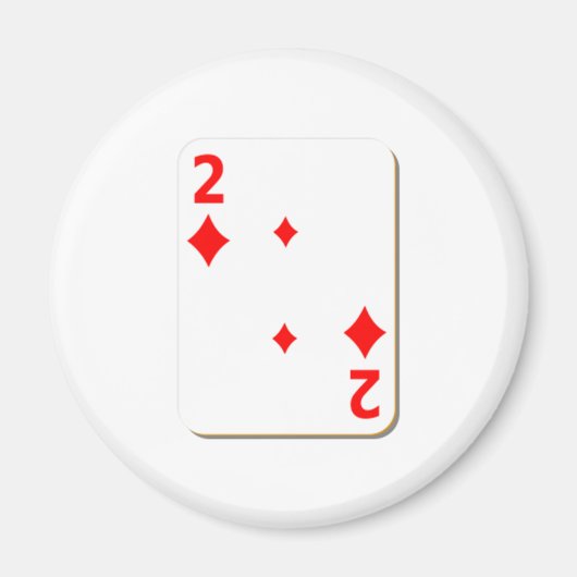 2 van Diamonds Spelen Kaart Magneet (Voorkant)