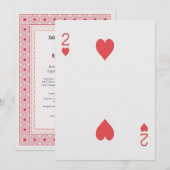 2 van Hearts Plays Card Las Vegas Wedding Kaart (Voorkant / Achterkant)