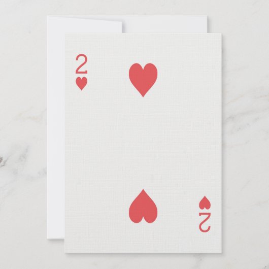 2 van Hearts Plays Card Las Vegas Wedding Kaart (Voorkant)