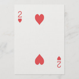 2 van Hearts Plays Card Las Vegas Wedding Kaart