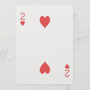 2 van Hearts Plays Card Las Vegas Wedding Kaart