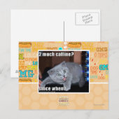 2 veel cafeïne? briefkaart (Voorkant / Achterkant)