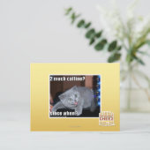 2 veel cafeïne? briefkaart (Staand voorkant)