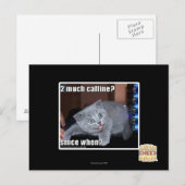 2 veel cafeïne? briefkaart (Voorkant / Achterkant)