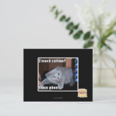 2 veel cafeïne? briefkaart (Staand voorkant)