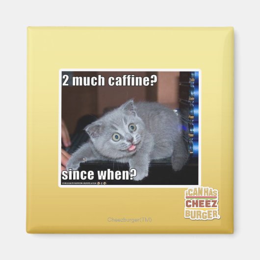 2 veel cafeïne? magneet (Voorkant)