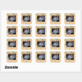 2 veel cafeïne? vierkante sticker (Vel)