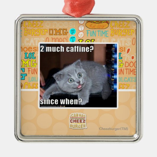 2 veel caffine? metalen ornament (Voorkant)