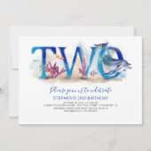 2 Verjaardag Uitnodiging Ocean Underwater World (Voorkant)