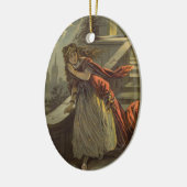 2 verschillende antieke victoriaanse sprookjesontw keramisch ornament (Links)