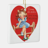 2 verschillende Schattigee  Valentijnsdag harten Keramisch Ornament (Rechts)