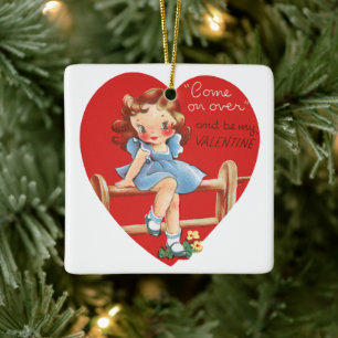 2 verschillende Schattigee  Valentijnsdag harten Keramisch Ornament