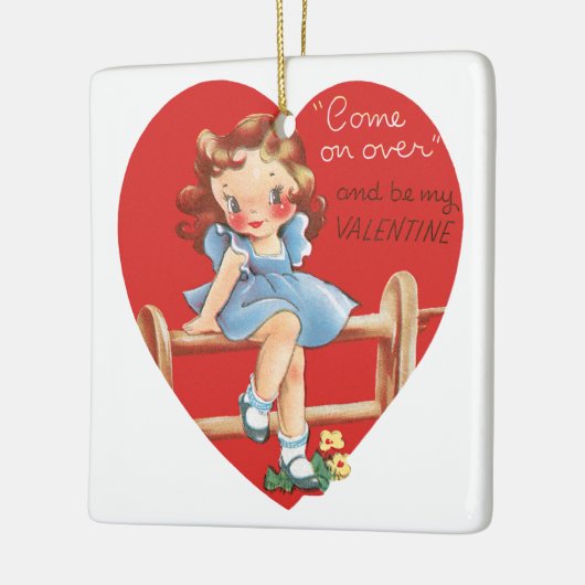 2 verschillende Schattigee  Valentijnsdag harten Keramisch Ornament (Links)