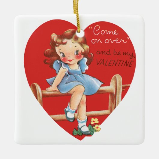 2 verschillende Schattigee  Valentijnsdag harten Keramisch Ornament (Voorkant)