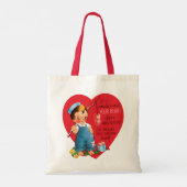 2 verschillende Schattigee  Valentijnsdag harten Tote Bag (Achterkant)