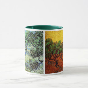 2 verschillende Van Gogh Olijfboom Bomen Vintage K Mok