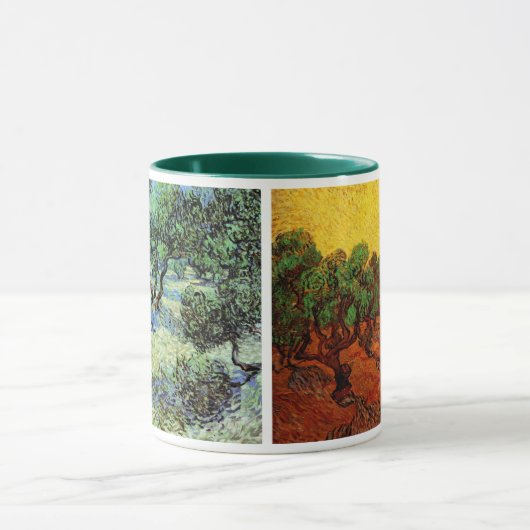 2 verschillende Van Gogh Olive Grove Treve  Art Mok (Midden)