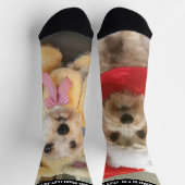 2 Verticale foto's en tekst op verschillende foto' Sokken (Top)