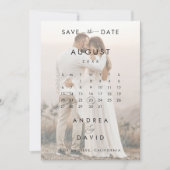 2 Vervaagd Fading Foto's Ampersand Kalender Bruilo Save The Date (Voorkant)