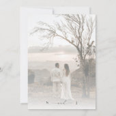 2 vervaagde Afbeeldingen Witte foto overlay bruilo Kaart (Achterkant)