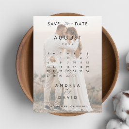 2 Vervagende Foto's En-dash Agenda Trouwkaart Save The Date