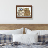 2 Vetkatten #1 Canvas Afdruk (Insitu (Slaapkamer))
