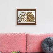 2 Vetkatten #1 Canvas Afdruk (Insitu (Woonkamer))