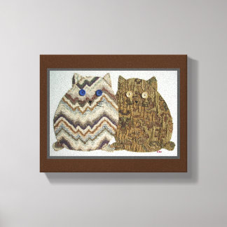 2 Vetkatten #1 Canvas Afdruk