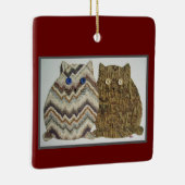 2 Vetkatten #1 Keramisch Ornament (Rechts)