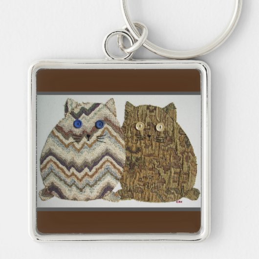 2 Vetkatten #1 Sleutelhanger (Voorkant)